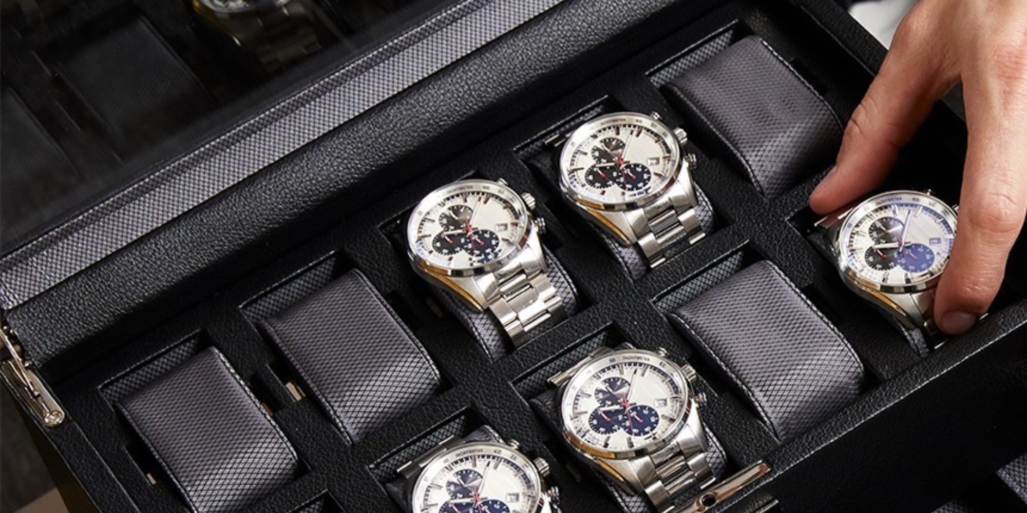 Grande Boîte à Montres de 10 emplacements
