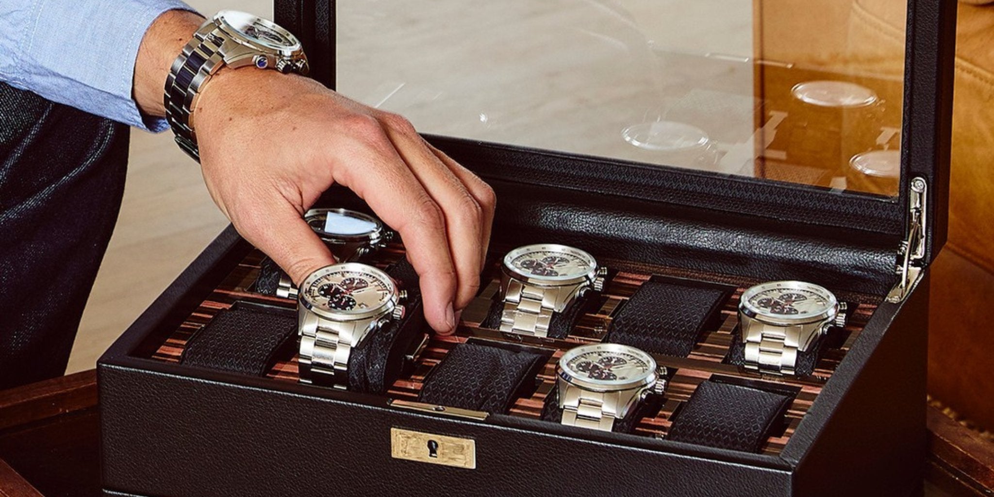 Boite à montres en cuir