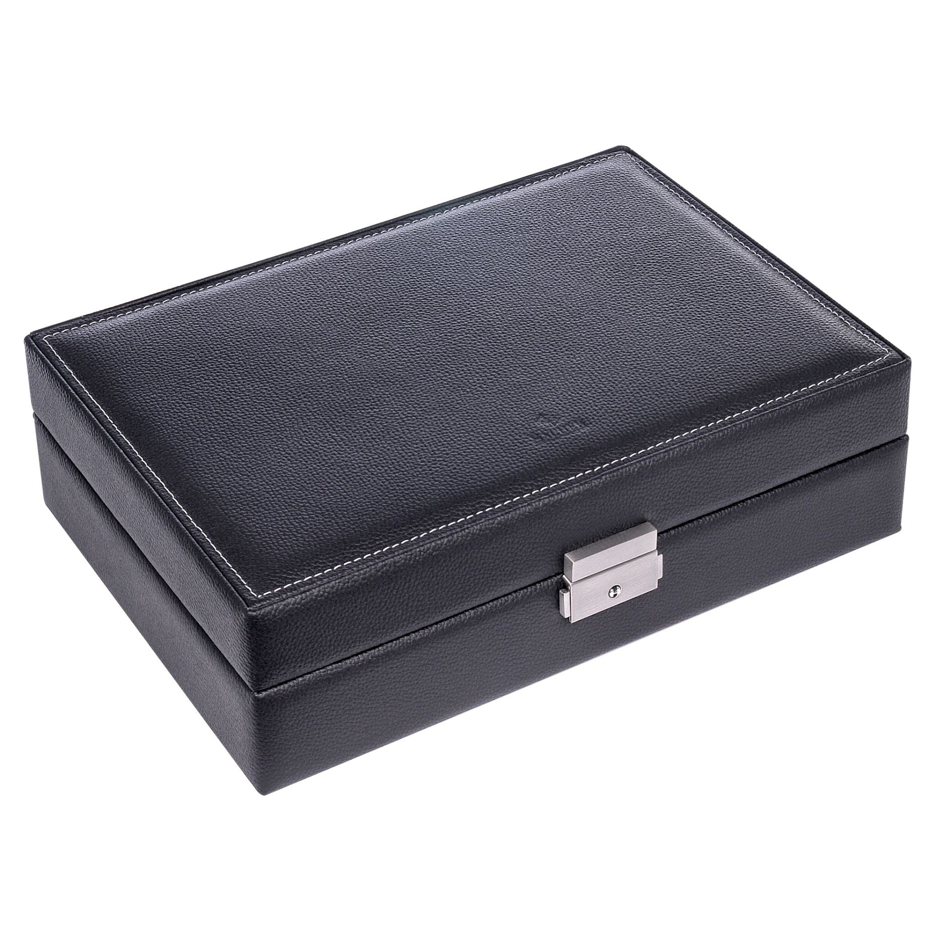 Boîte à Montres en Cuir - 10 emplacements - Noir sport