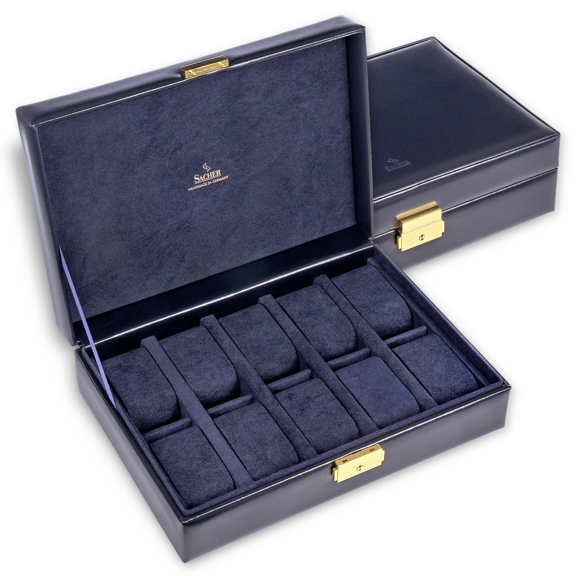 Vintage-Uhrenbox aus Leder – Braun