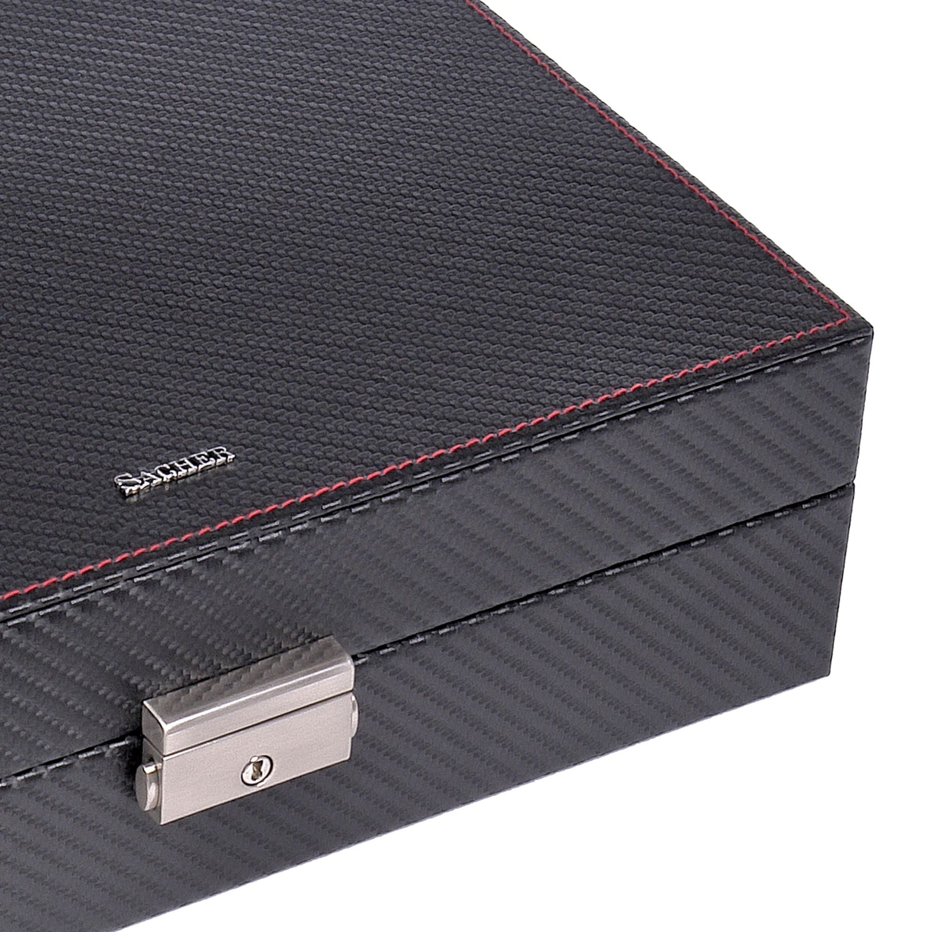 Vintage-Uhrenbox aus Leder – Braun