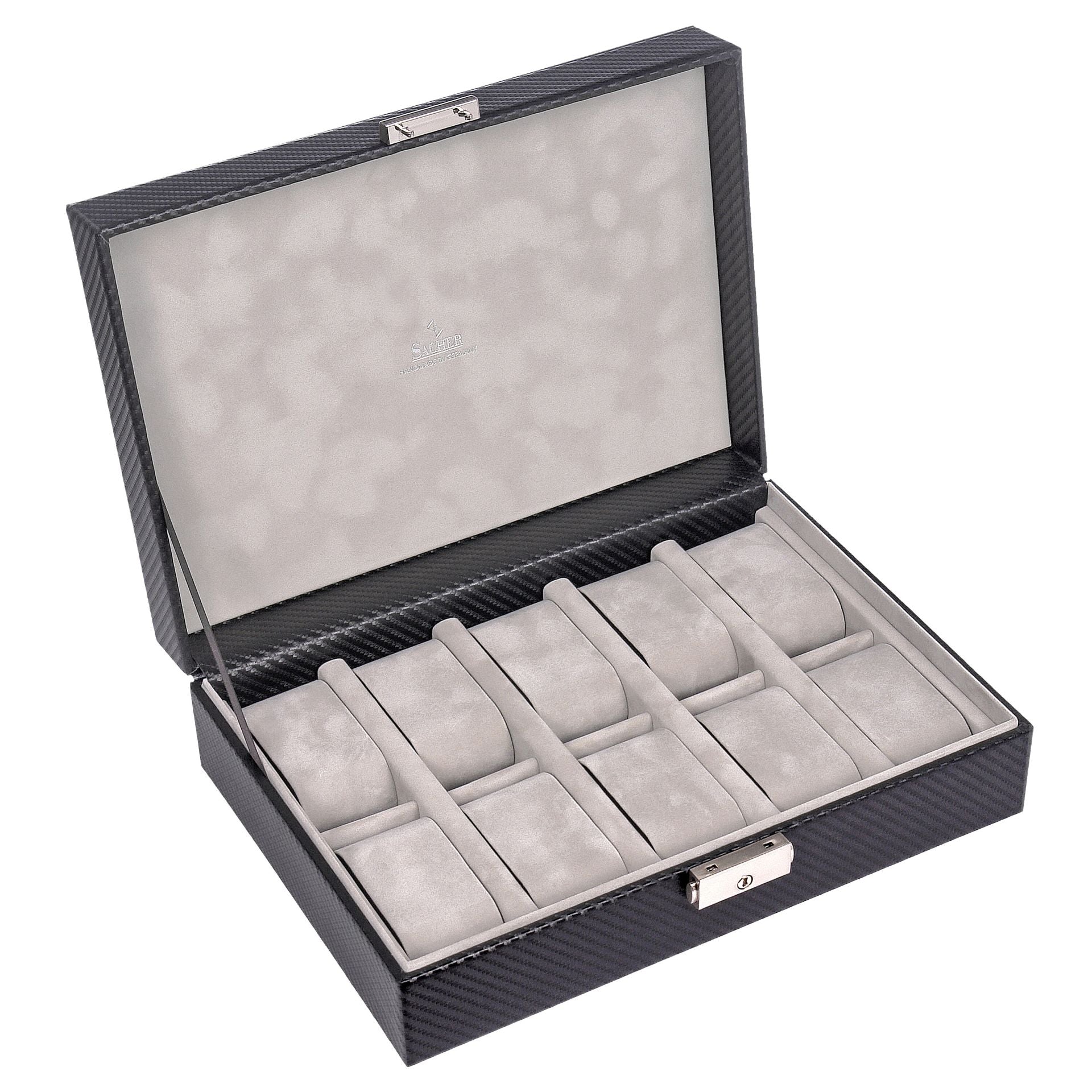 Vintage-Uhrenbox aus Leder – Braun