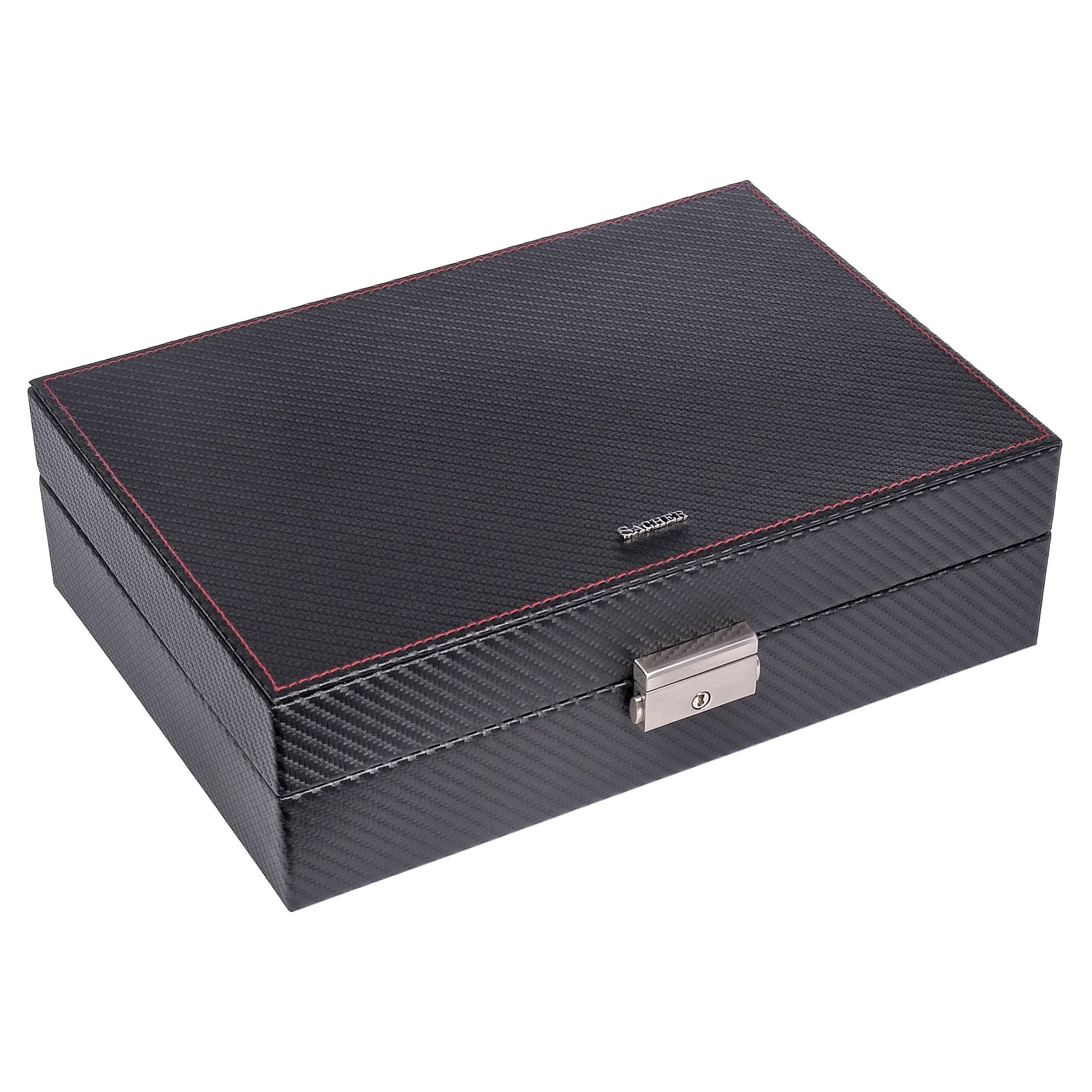 Vintage-Uhrenbox aus Leder – Braun
