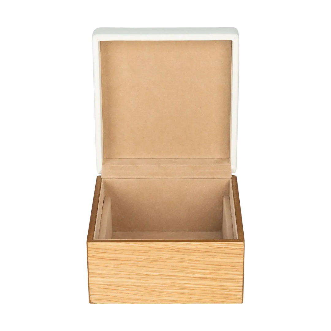 Lackierte Uhrenbox aus Holz – Grau