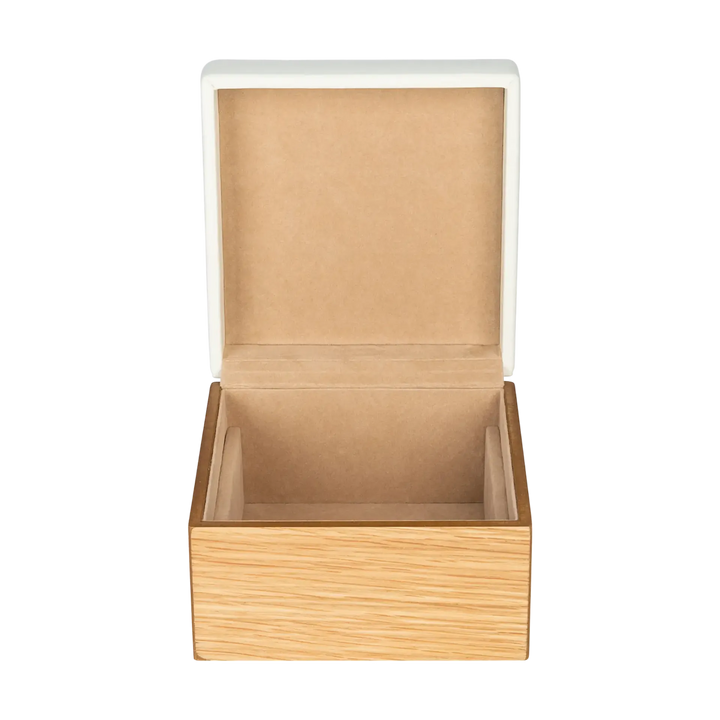 Lackierte Uhrenbox aus Holz – Grau