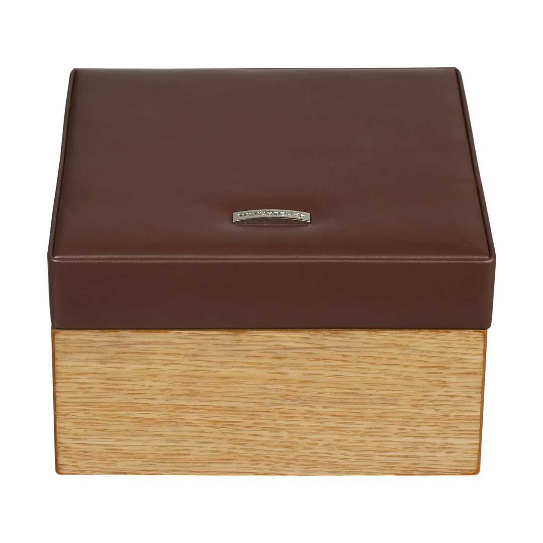 Lackierte Uhrenbox aus Holz – Grau