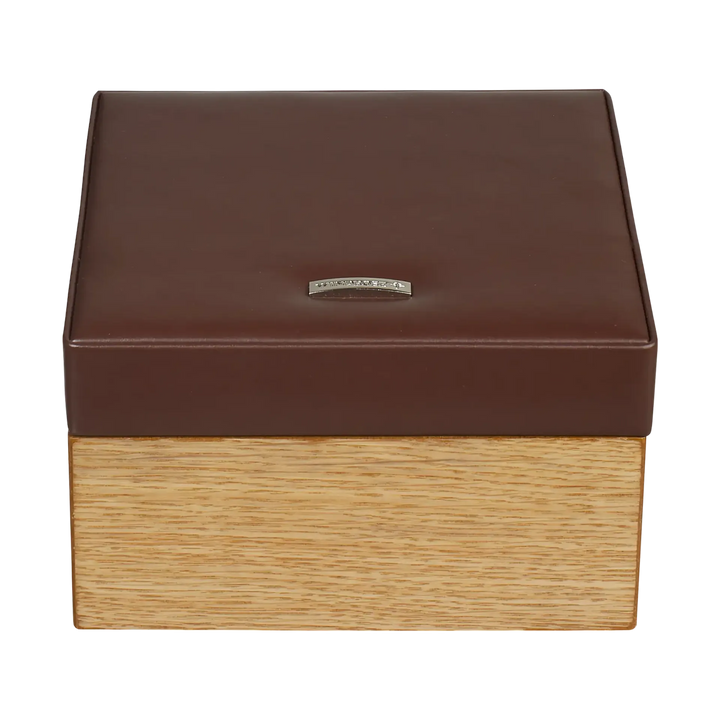 Lackierte Uhrenbox aus Holz – Grau