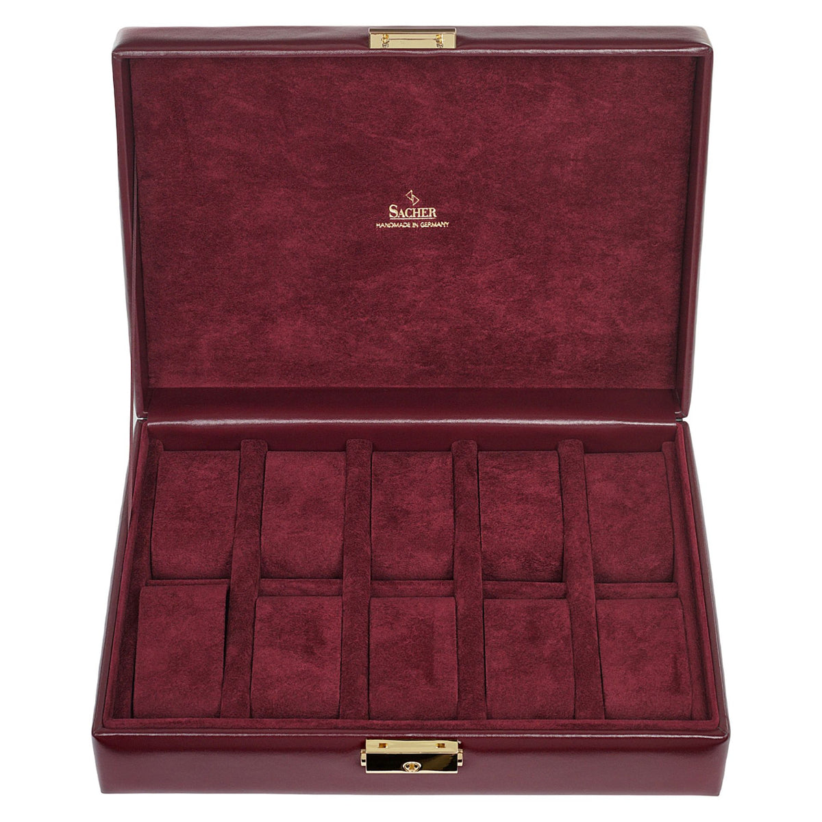 Boite de Rangement à Montres avec Serrure bordeaux