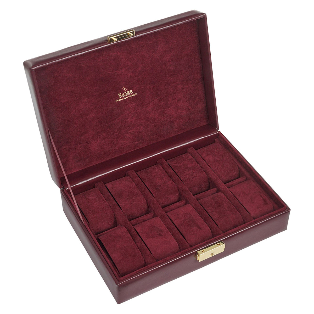 Boite de Rangement à Montres avec Serrure bordeaux