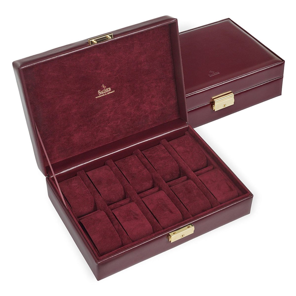 Boite de Rangement à Montres avec Serrure bordeaux