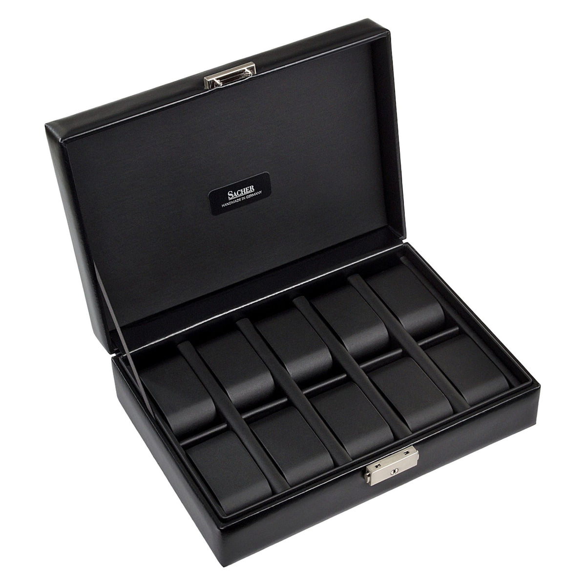 Boîte de Rangement à Montres avec Serrure noir