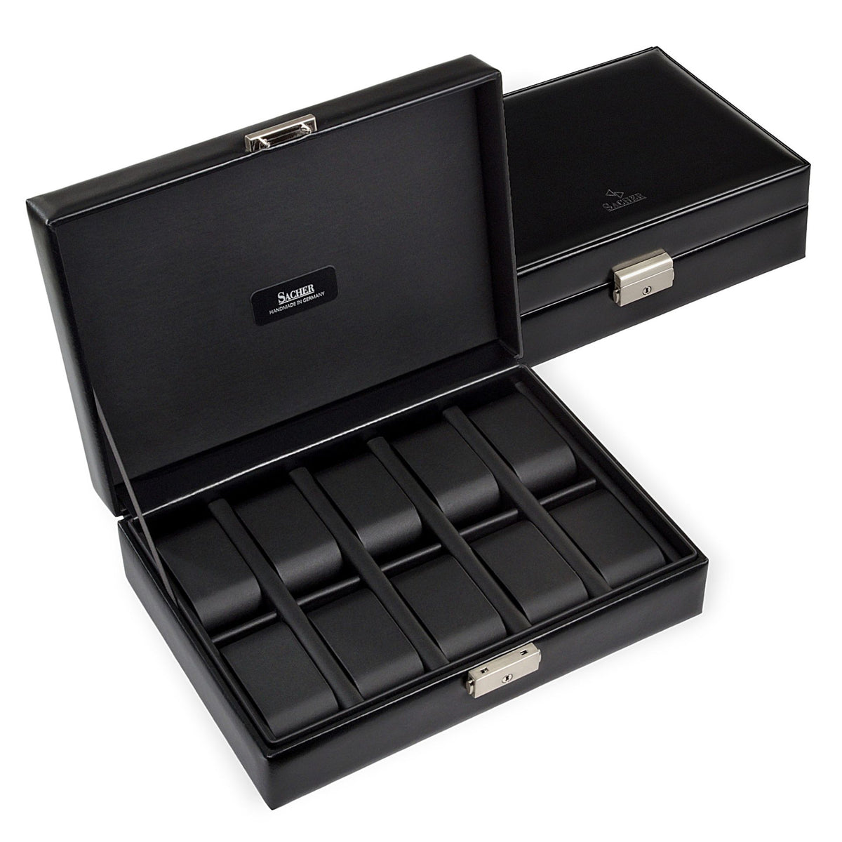 Boîte de Rangement à Montres avec Serrure noir