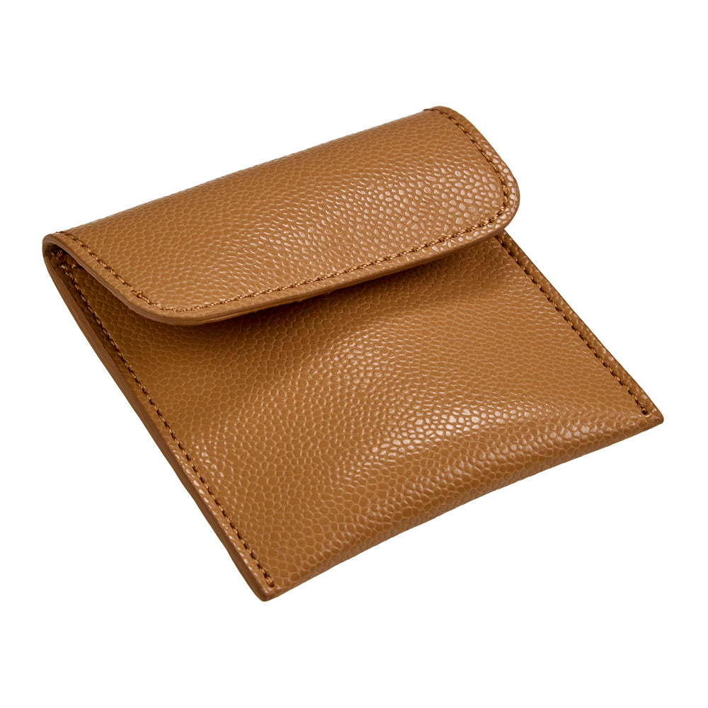 Zoom sur la pochette amovible de la boîte à bijoux Wolf 1834 Lauren -  Coloris Caramel