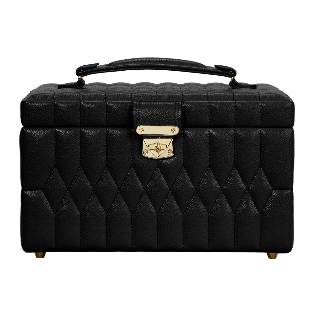 Vue fermée de la boîte à bijoux Wolf 1834 Lauren -  Coloris Noir