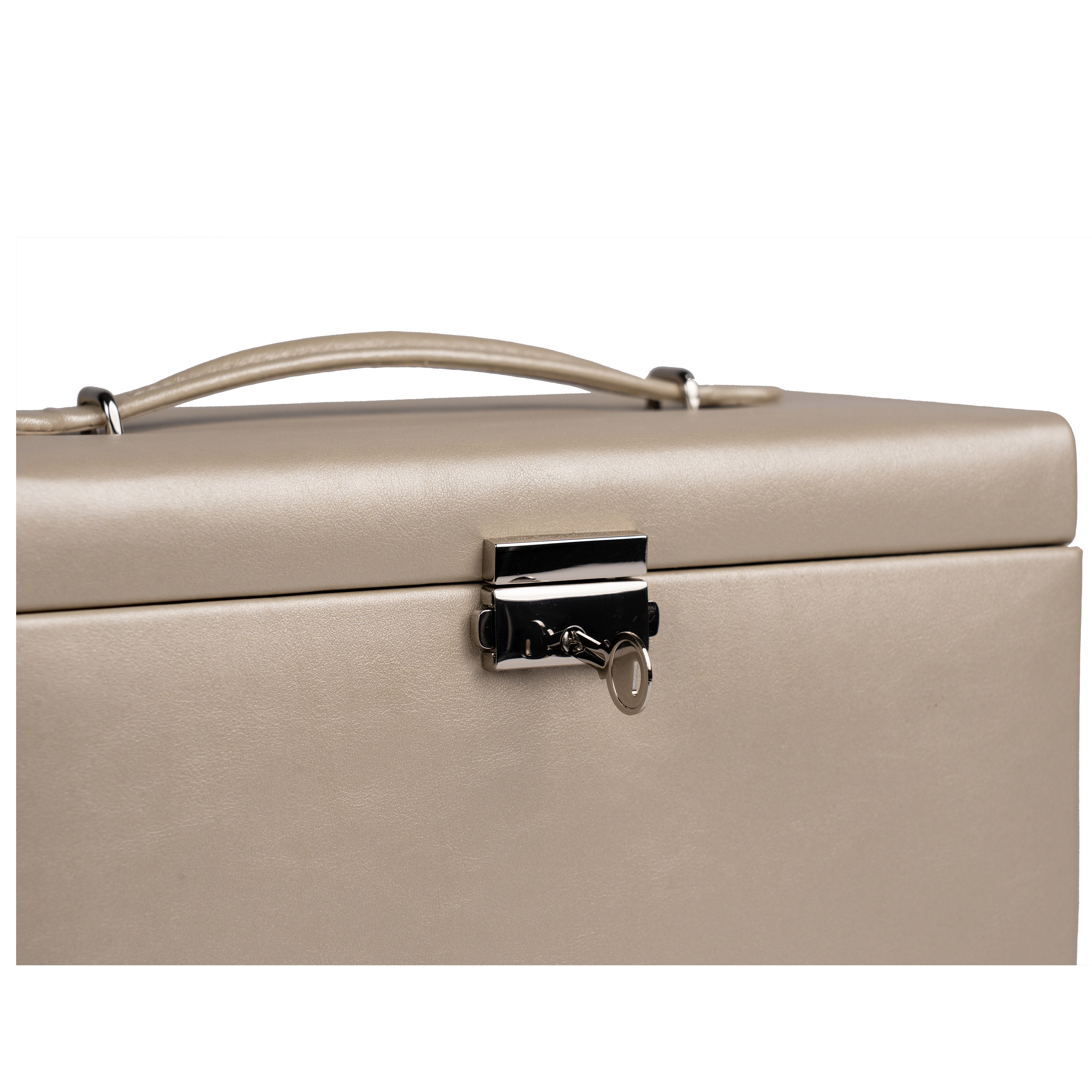 Boîte à bijoux｜Classico beige en cuir véritable