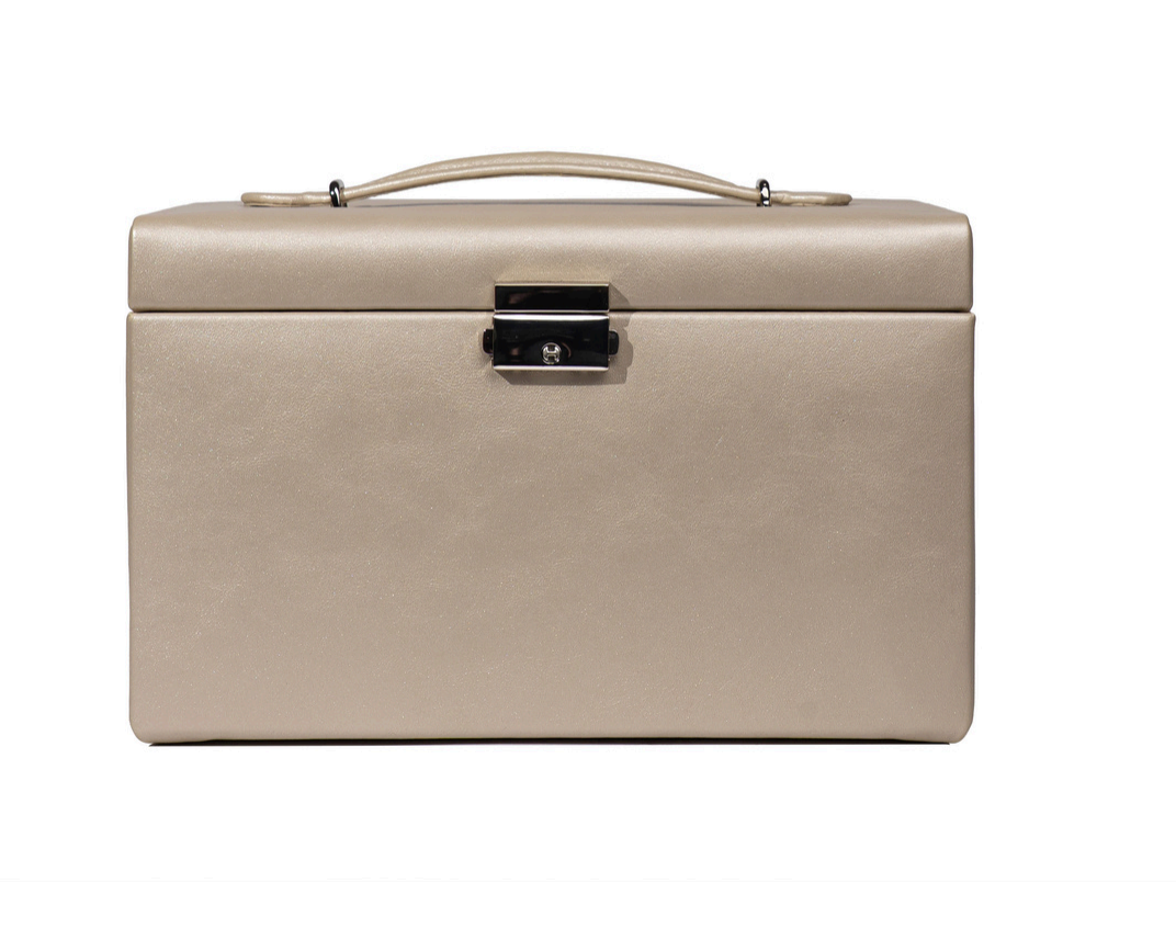 Boîte à bijoux｜Classico beige en cuir véritable