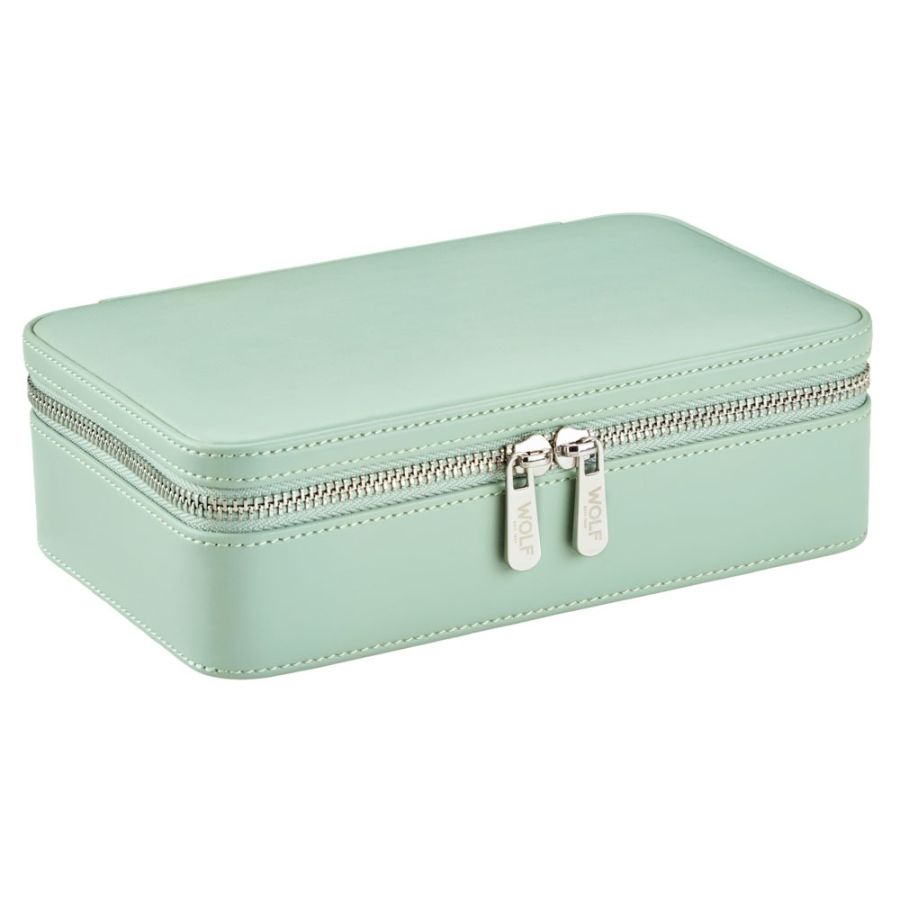 Etui Zippé à Bijoux | Wolf 1834 - LIBERTY | Vert d'eau
