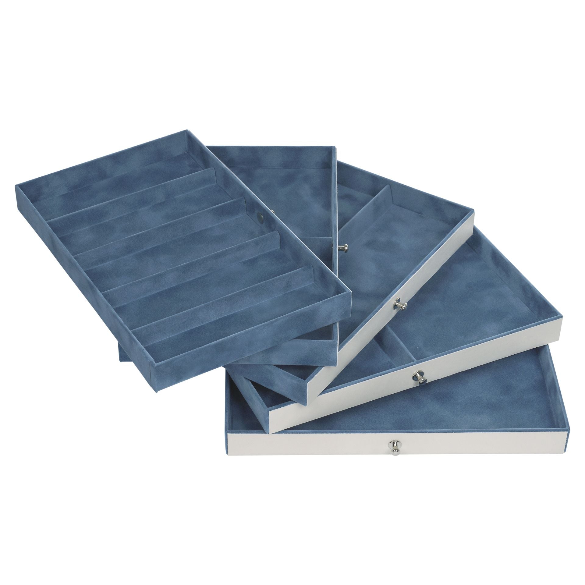  Grand coffret à bijoux bleu