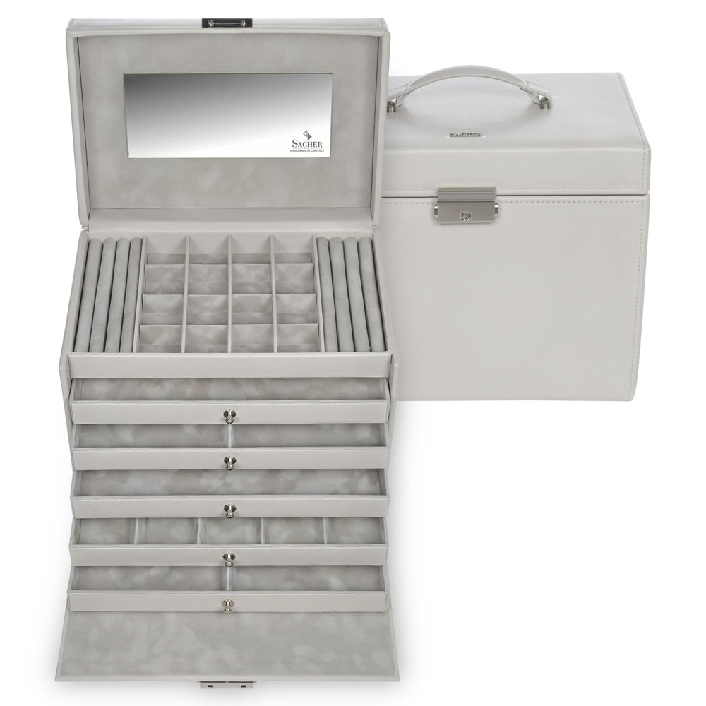  Grand coffret à bijoux gris clair