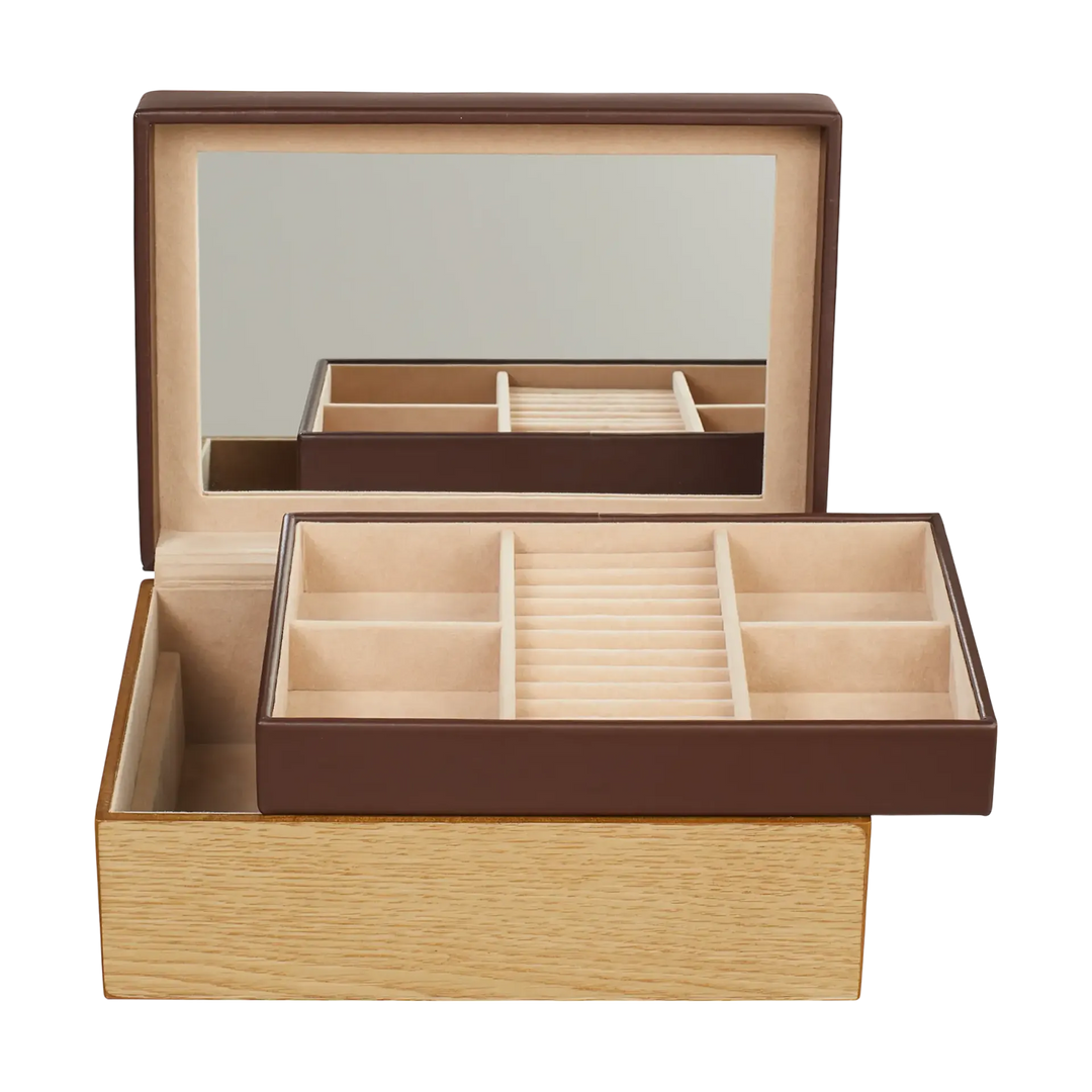 Lackierte Uhrenbox aus Holz – Grau