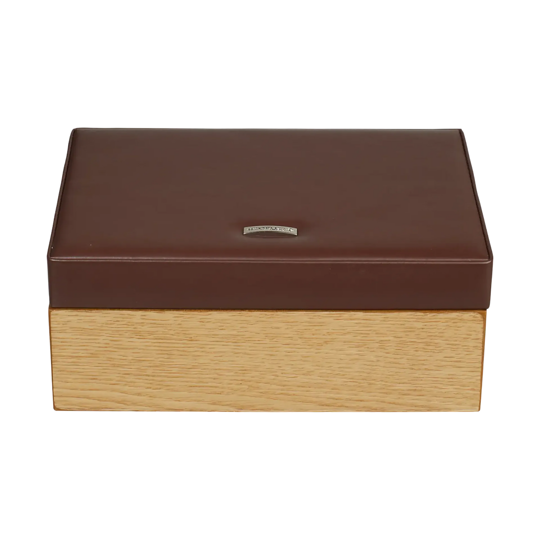 Lackierte Uhrenbox aus Holz – Grau
