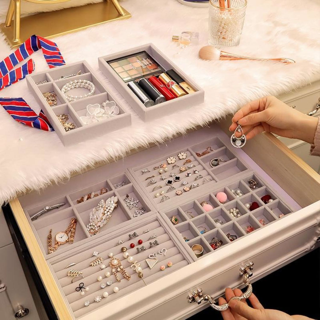 Organisateur De Bijoux En Velours Rangement Bijoux Rangement Bijoux