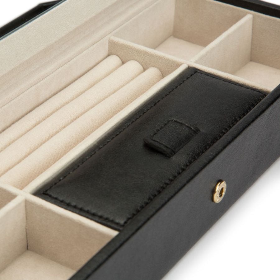Coffret Palermo safe deposit noir avec miroir et compartiments