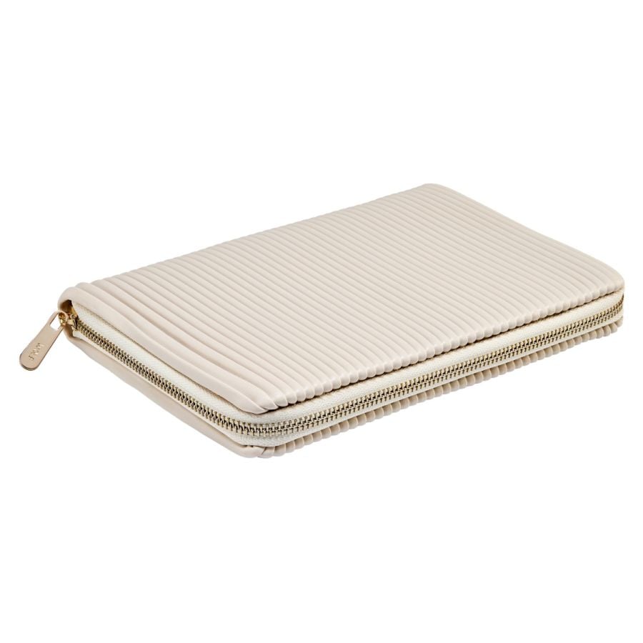 Coffret de voyage pour bijoux en cuir beige de la marque Wolf