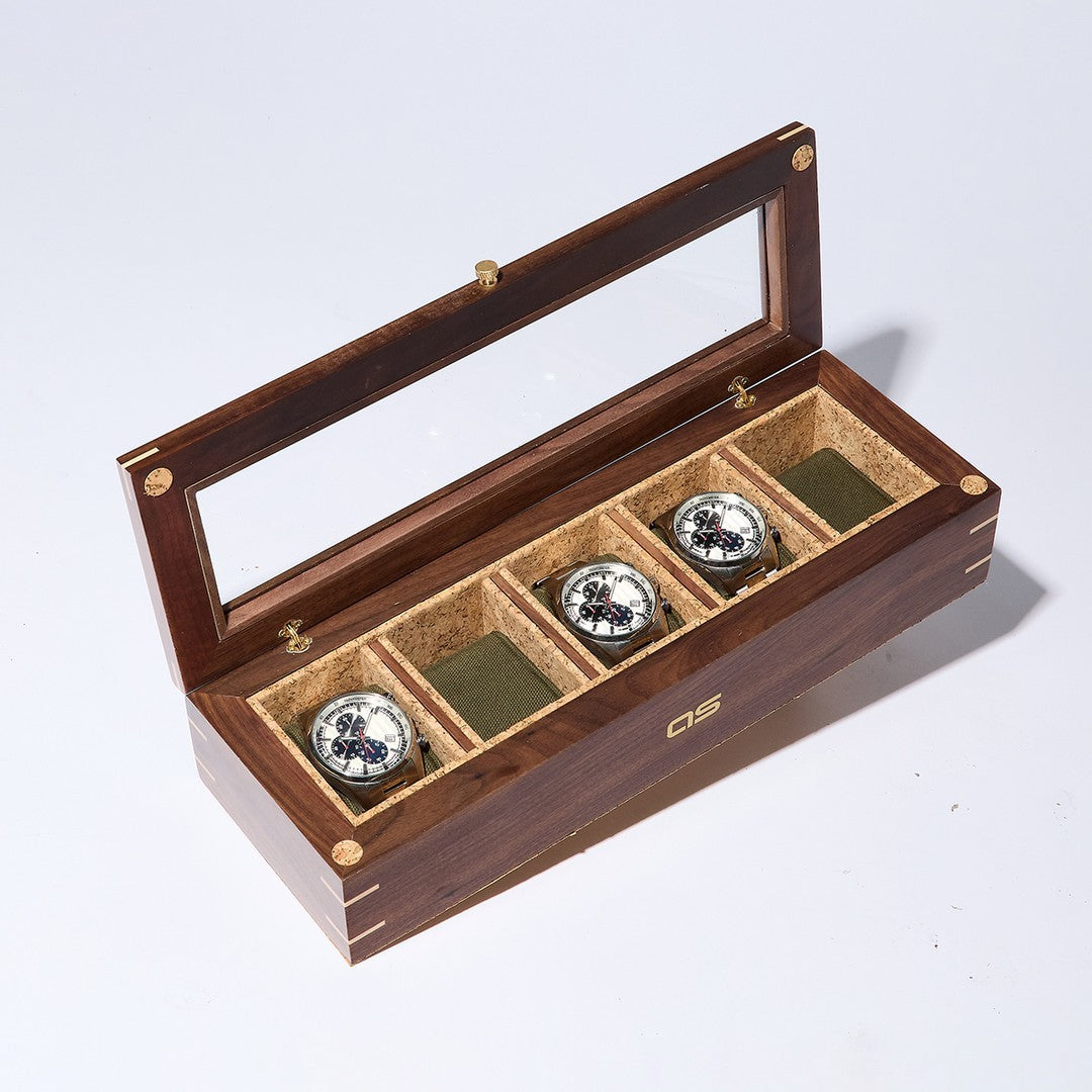 Boîte à Montre - Cinq emplacements | Wolf 1834 - Analog/Shift Flatiron