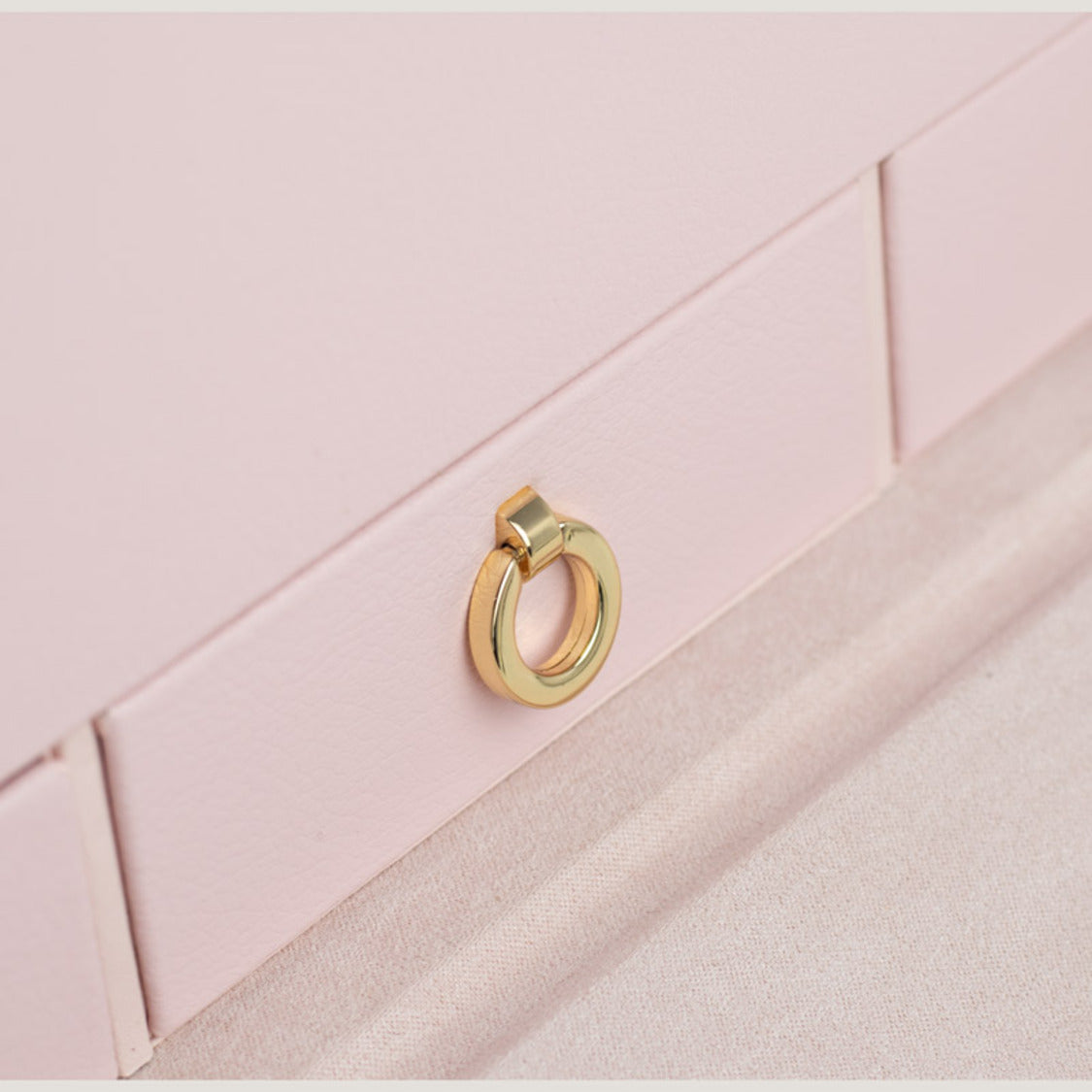 Boîte Bijoux Cuir Rose avec Tiroirs - Royaume de la Boîte