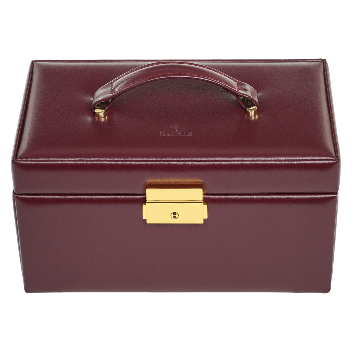 boite à bijoux en cuir rouge
