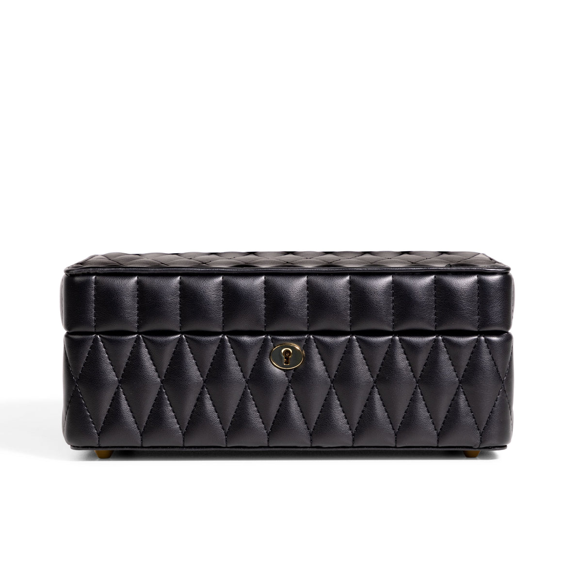 Boîte à bijoux matelassé | Saphira | Noire