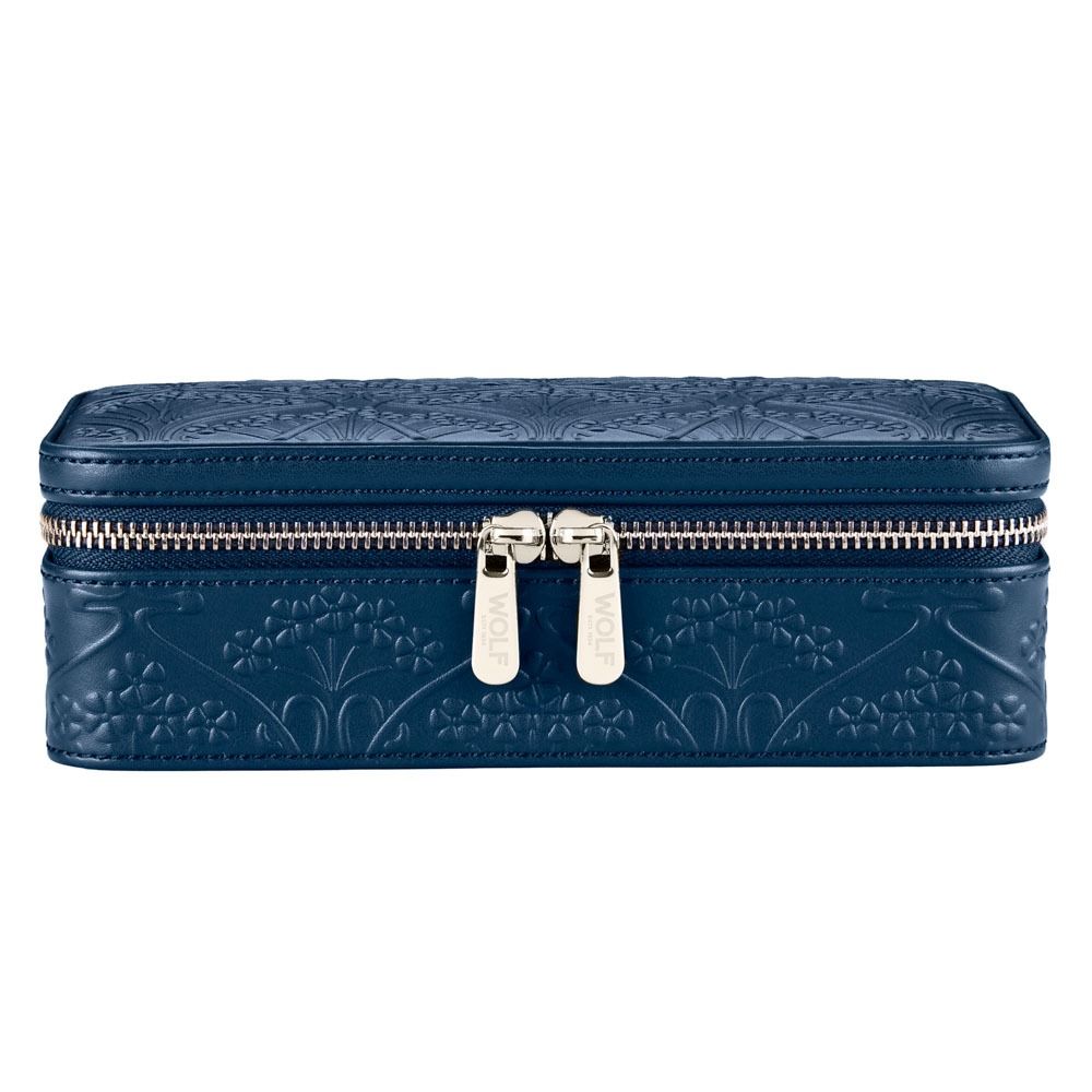Etui Zippé à Bijoux | Wolf 1834 - LIBERTY | Bleu Marine
