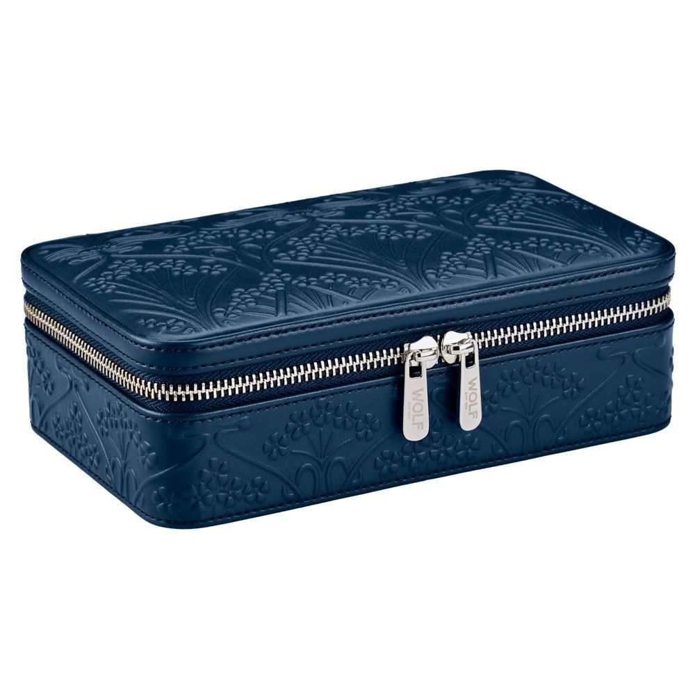 Etui Zippé à Bijoux | Wolf 1834 - LIBERTY | Bleu Marine