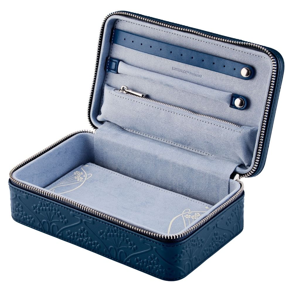 Etui Zippé à Bijoux | Wolf 1834 - LIBERTY | Bleu Marine