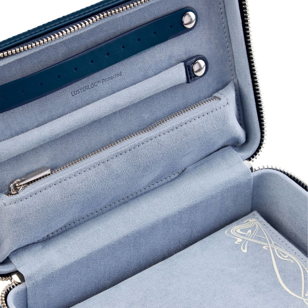 Etui Zippé à Bijoux | Wolf 1834 - LIBERTY | Bleu Marine