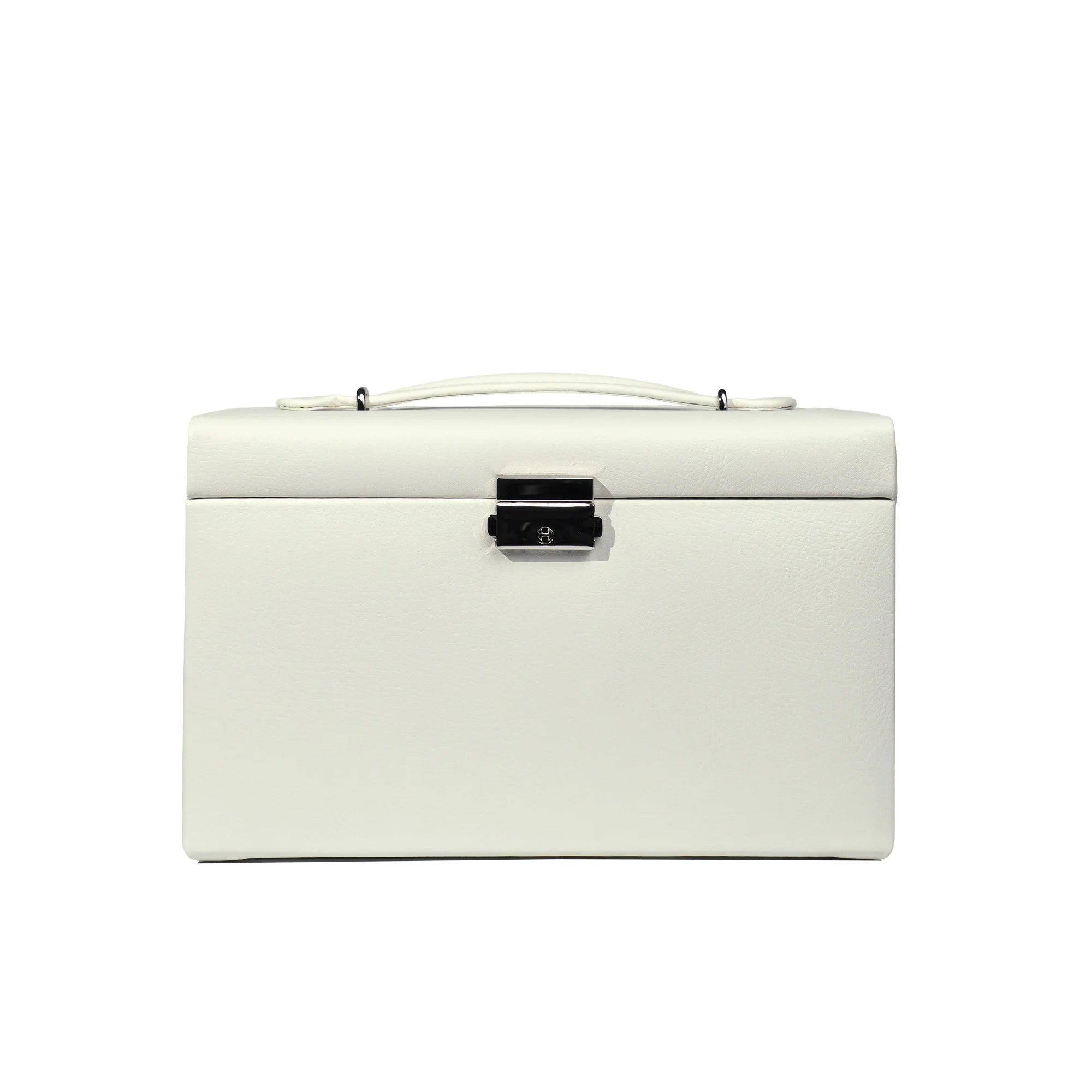 Boîte à bijoux｜Classico blanche en cuir véritable