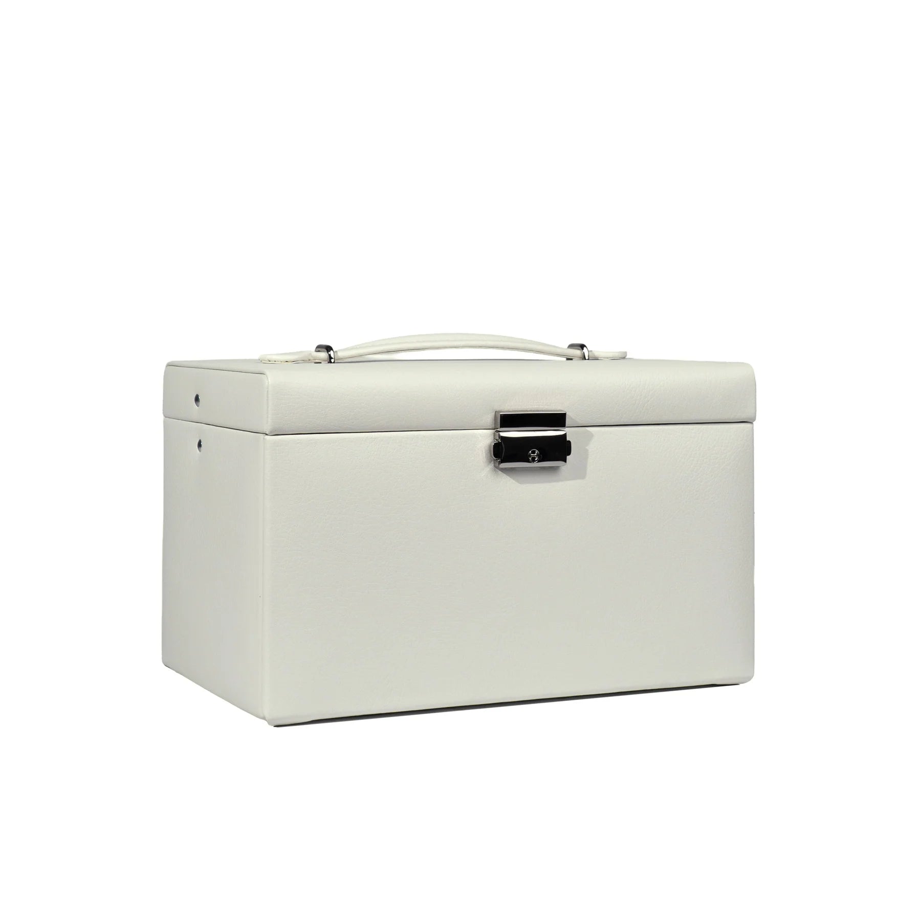 Boîte à bijoux｜Classico blanche en cuir véritable