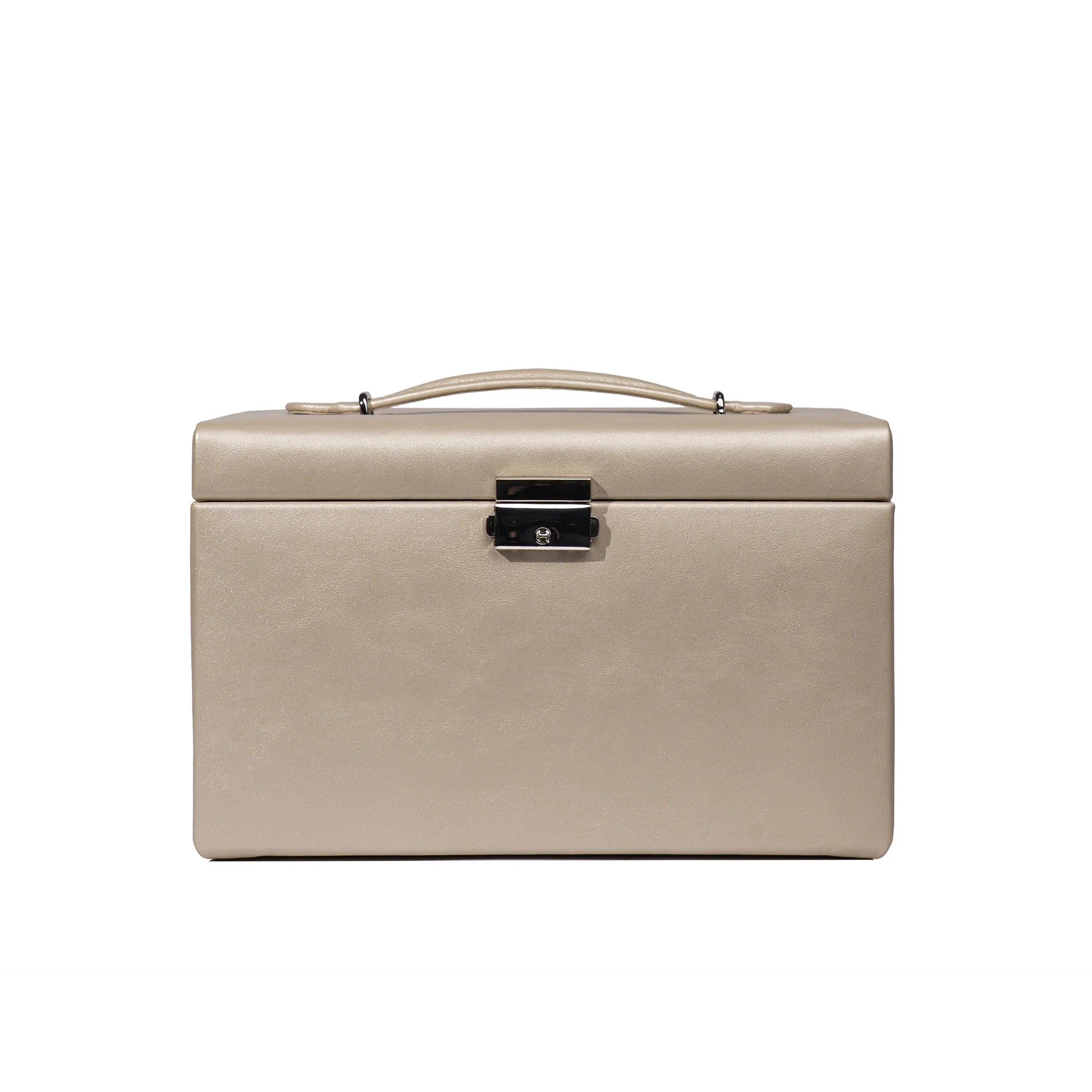 Boîte à bijoux｜Classico dorée en cuir véritable