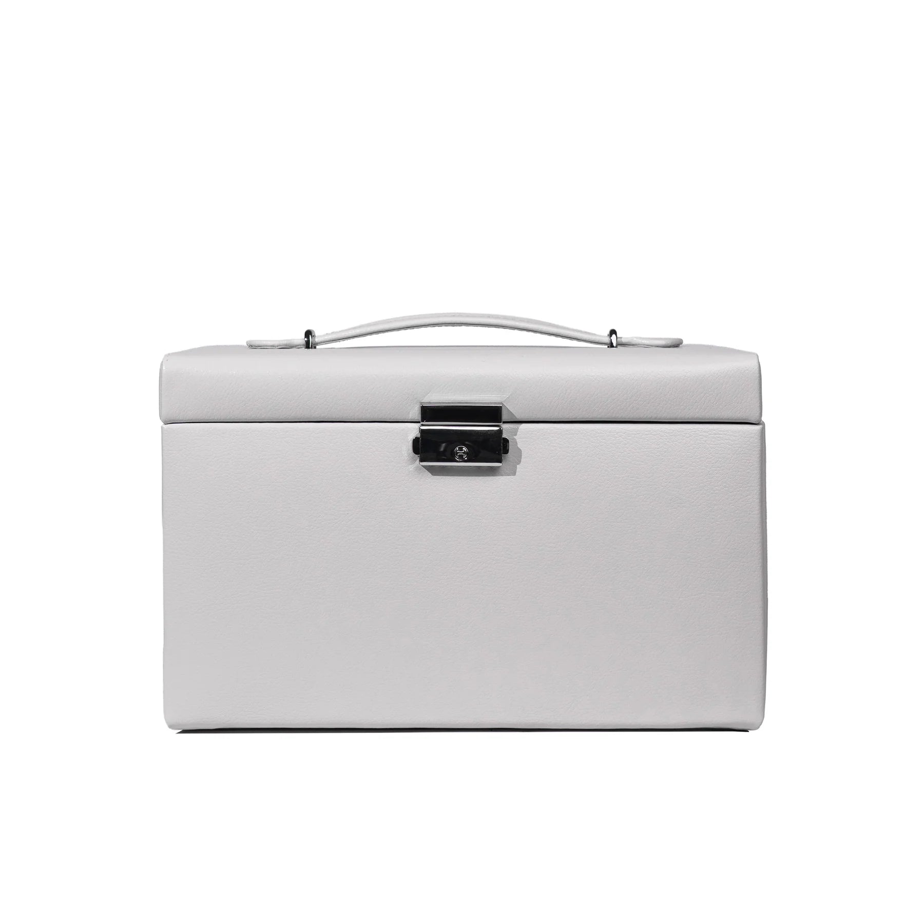 Boîte à bijoux｜Classico grise en cuir véritable