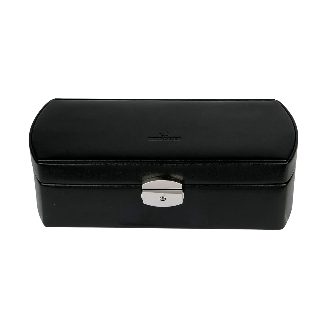 boites à montres noire arrondie 
