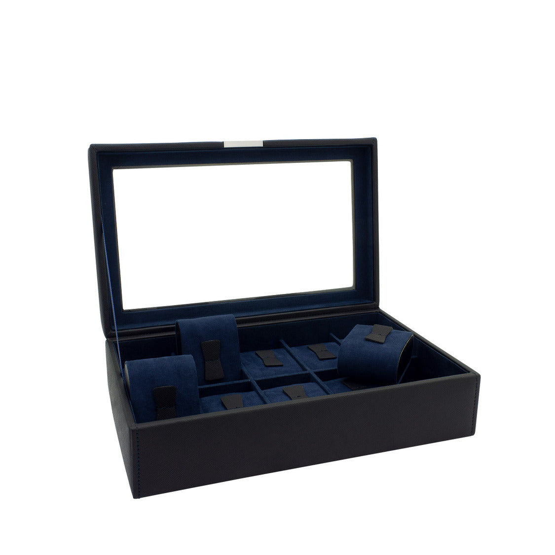 Coffret pour 10 Montres Design Bleu Marine - Royaume de la Boîte