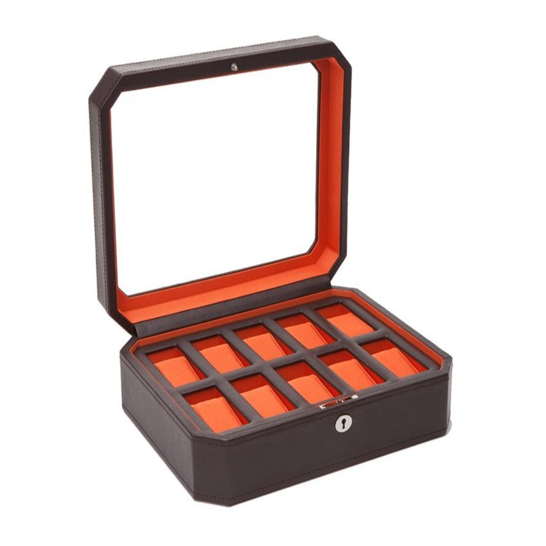 Coffret pour 10 Montres de Luxe Orange - Royaume de la Boîte