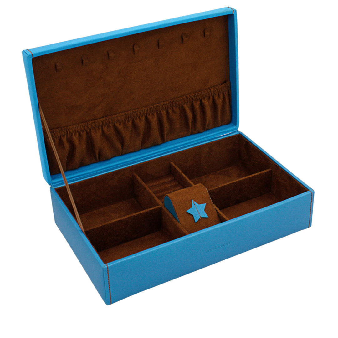 Coffret à Bijoux Bleu et Marron - Royaume de la Boîte