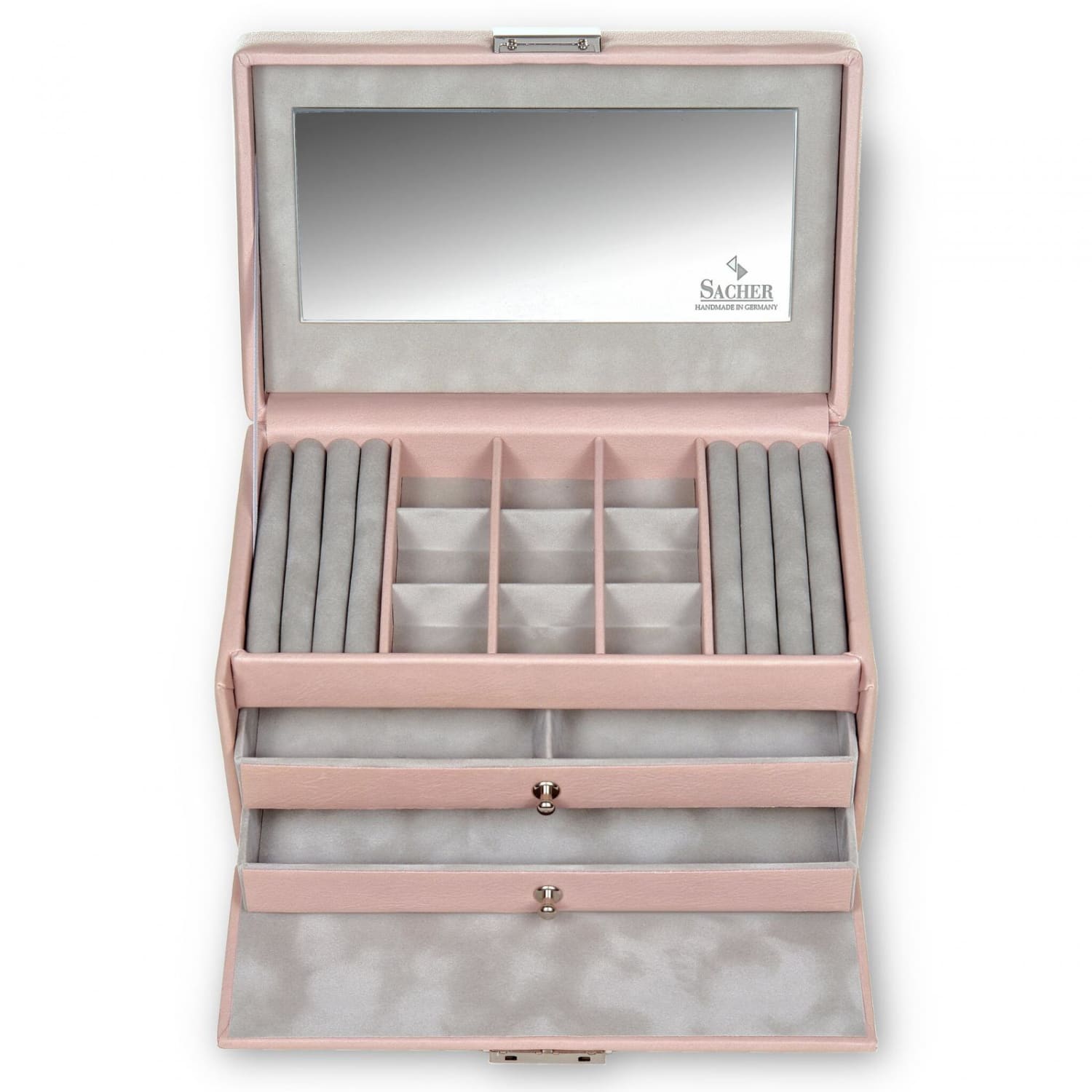 Coffret à Bijoux Rose Pastel - Royaume de la Boîte