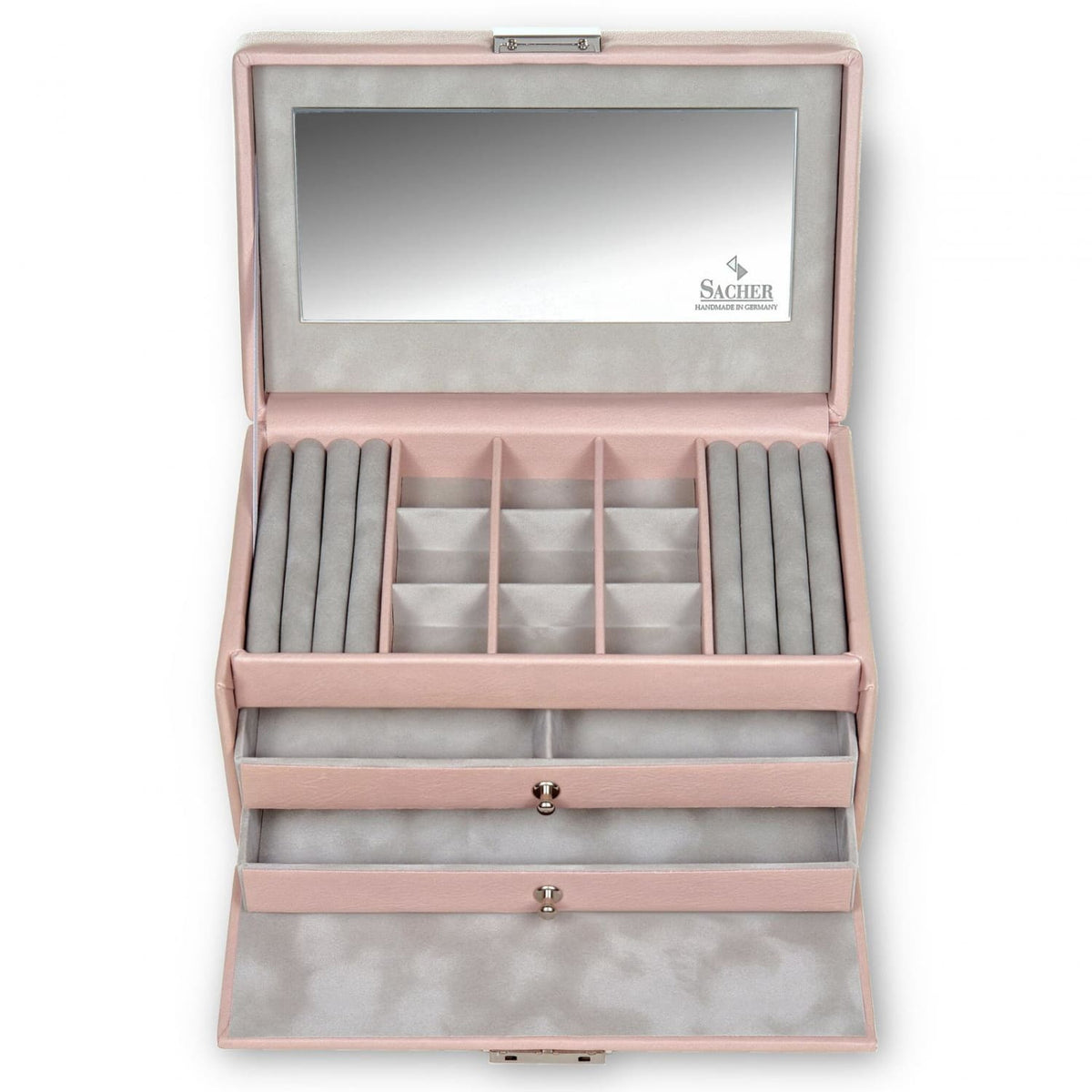 Coffret à Bijoux Rose Pastel - Royaume de la Boîte