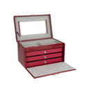 Coffret à Bijoux Sécurisé 24x18x18 Cm – Serrure à Code, Aluminium Et Cuir PU | Organisateur Pour Colliers, Bracelets, Boucles D’Oreilles | Idéal Mariage, Cadeau - 5
