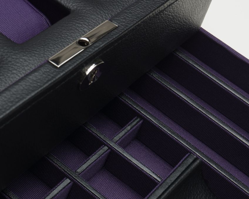 Coffret à Montre et Bijoux Homme Violet - Royaume de la Boîte