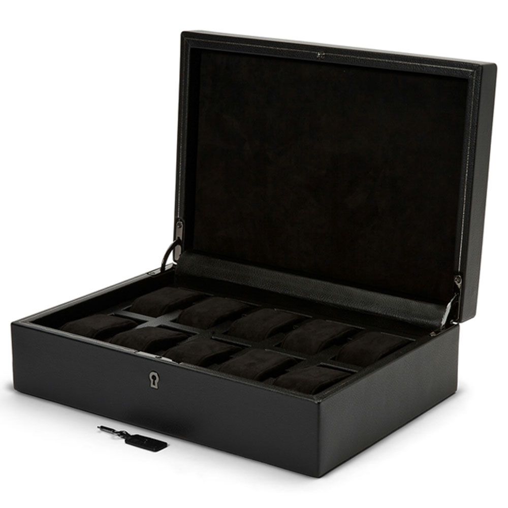 Coffret de Rangement à Montre de Luxe en Noir - Royaume de la Boîte