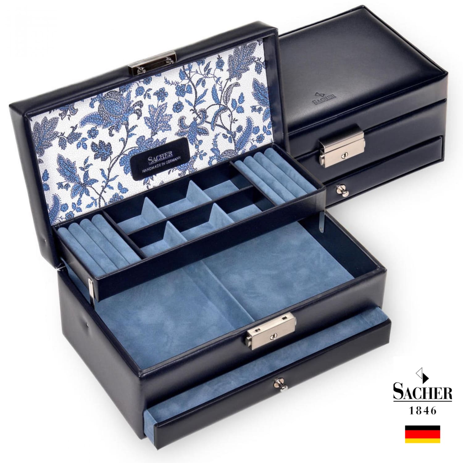 Coffret à Bijoux Bleu Helen - Royaume de la Boîte